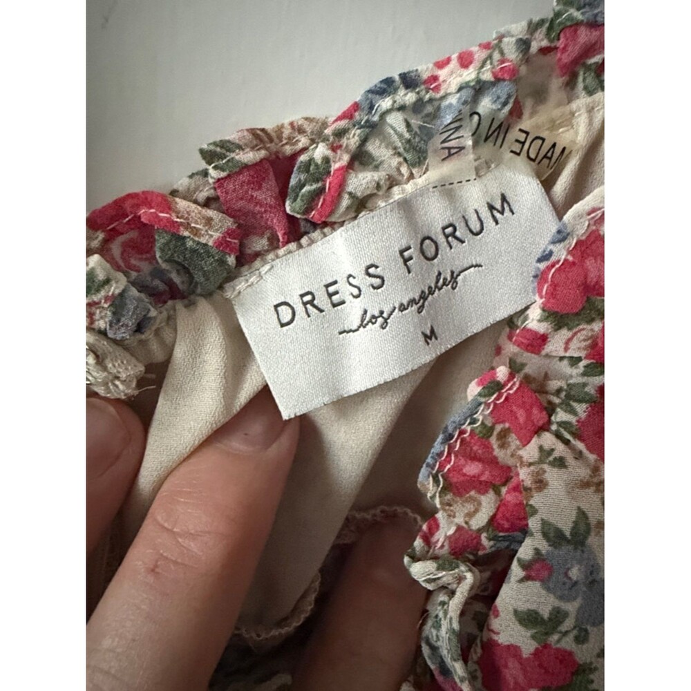 Dress Forum Floral Midi Babydoll Dress Women's Size Medium - Picture 3 of 5